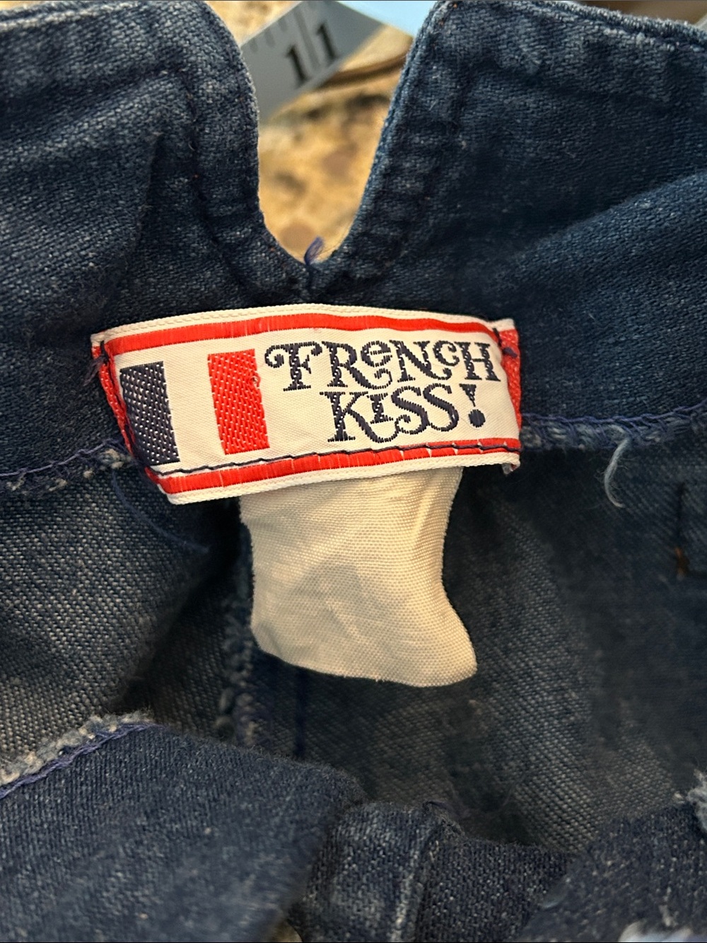 1970’s French Kiss High-Waist Button-Front Sailor Bell Bottom Jeans - Remington - Picture 6 of 7